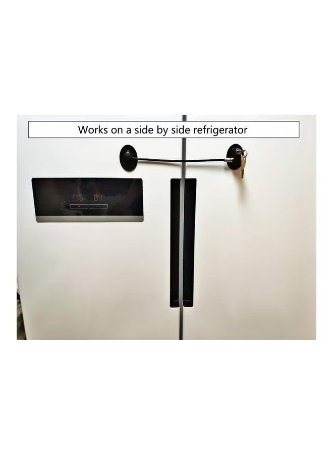 XiuWoo 6-Piece Refrigerator Door Lock With 2 keys Black - Image 4